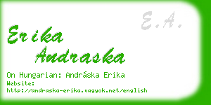 erika andraska business card